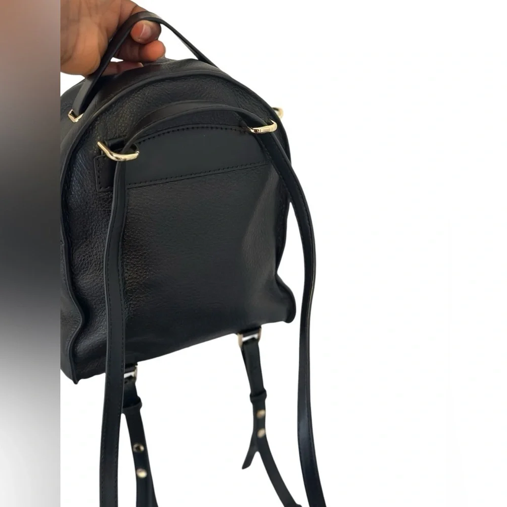 Michael Kors Small Black Leather Jessa Convertible Backpack/Crossbody